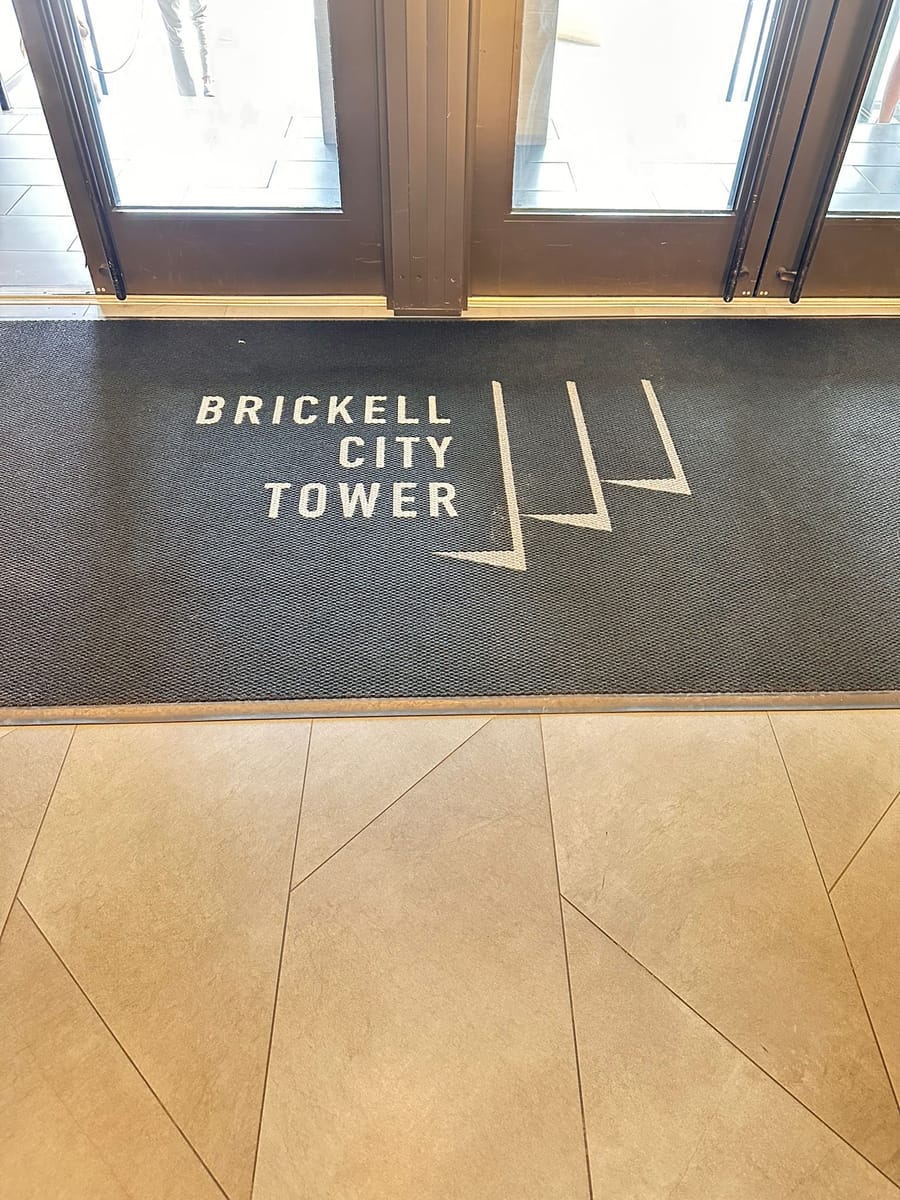 Brickell City Tower entrance floor mat inside the doors